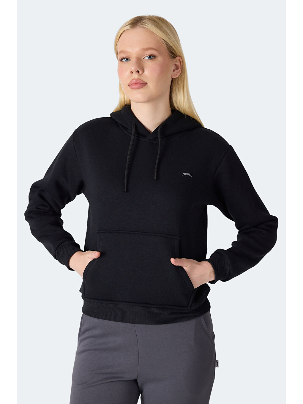 MISTY I Kadın Kapüşonlu Siyah Sweatshırt