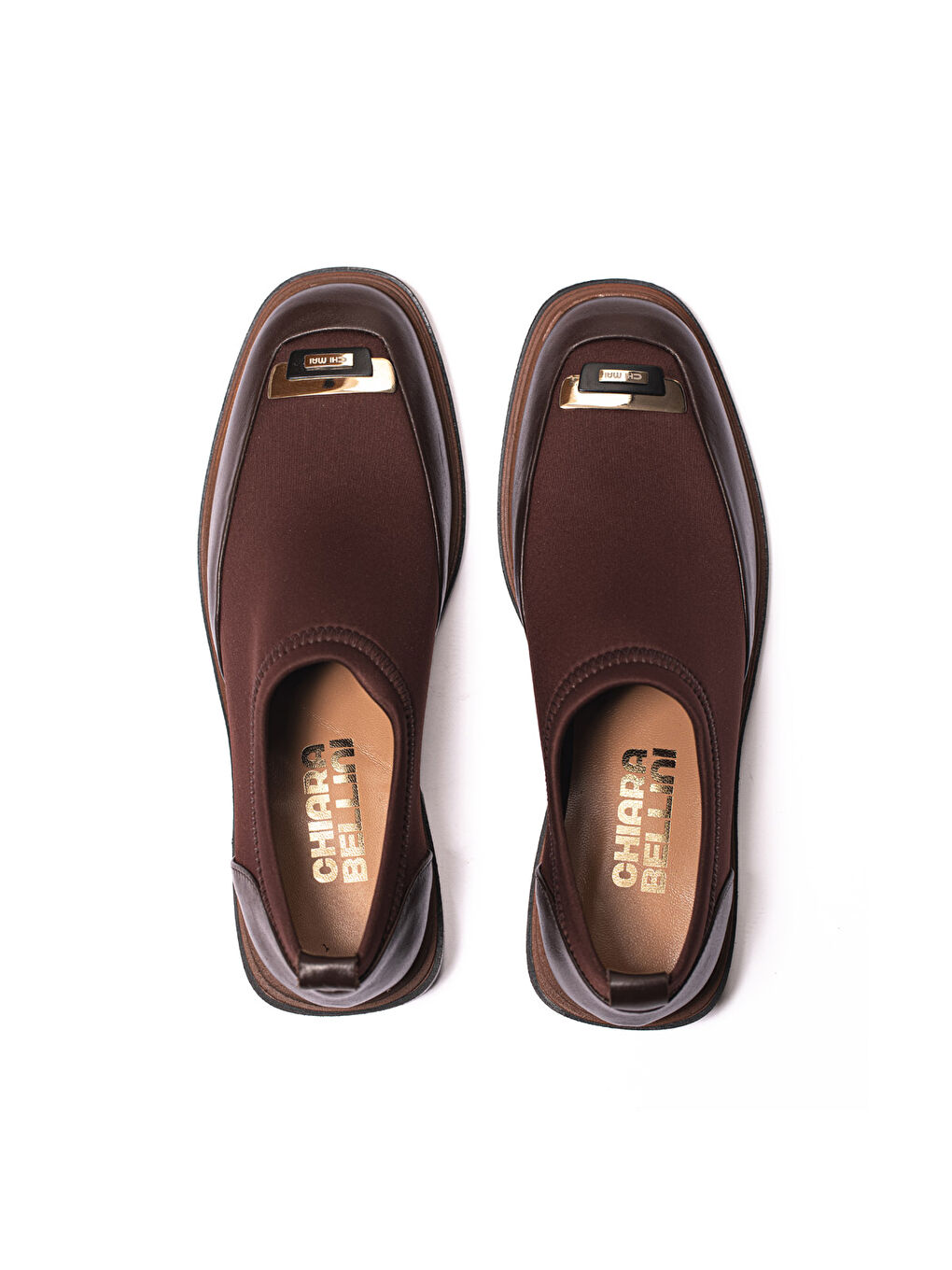 Kahverengi Kadın Loafer 1582 08 Analin Scuba Strecth Leather Fabric-4