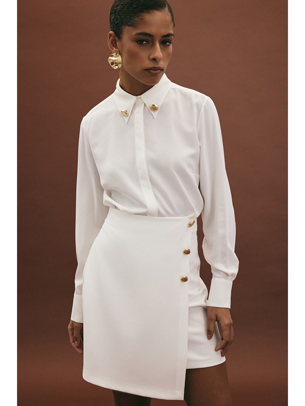 Lucy Gömlek - Ekru-2