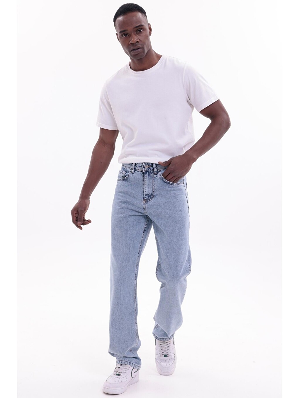 Mavi Erkek Baggy Bol Kesim Jean Pantolon-1