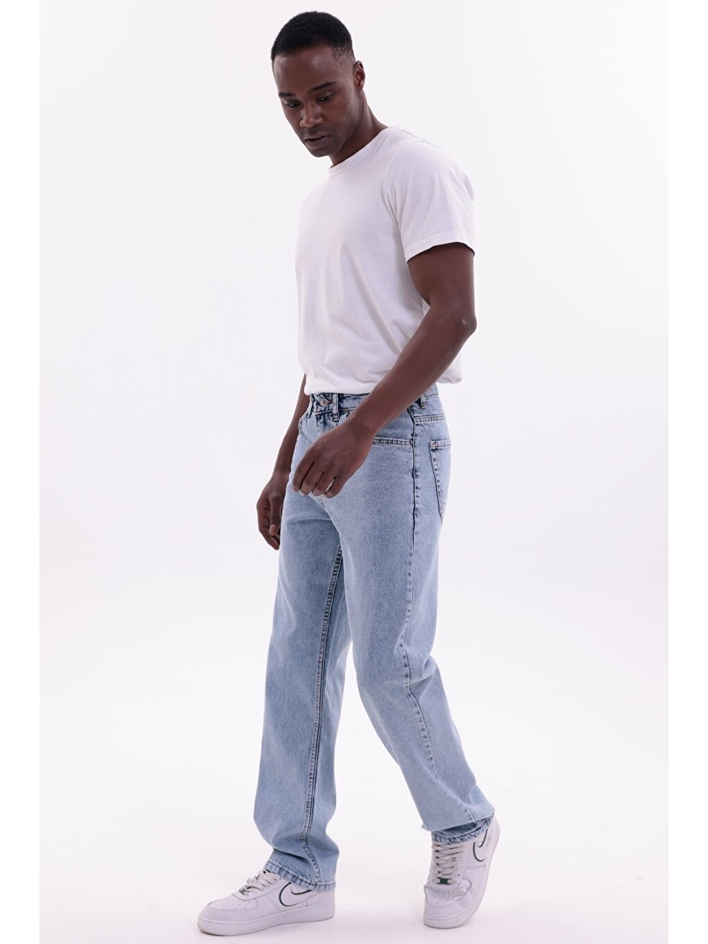 Mavi Erkek Baggy Bol Kesim Jean Pantolon-3