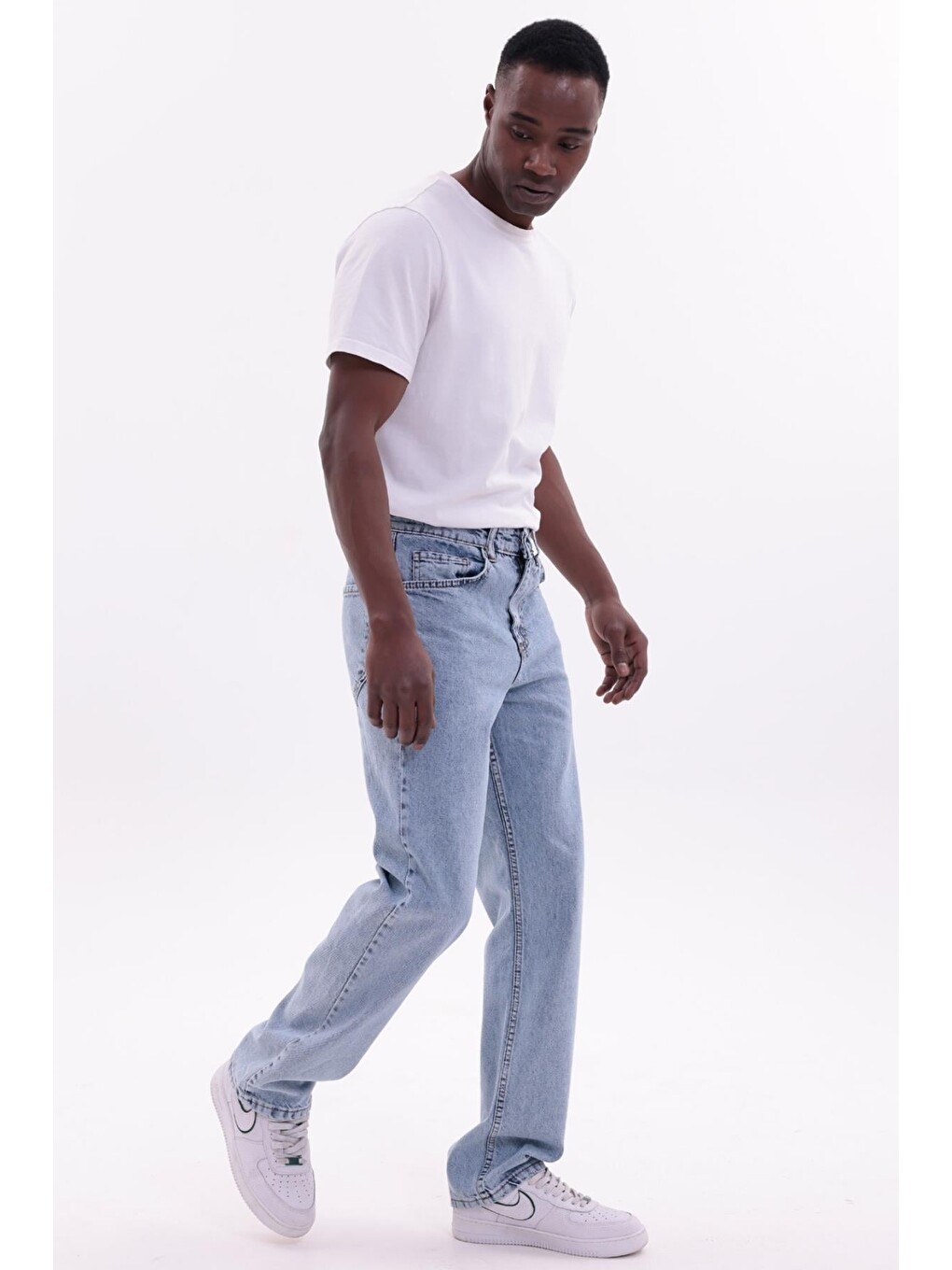 Mavi Erkek Baggy Bol Kesim Jean Pantolon-4
