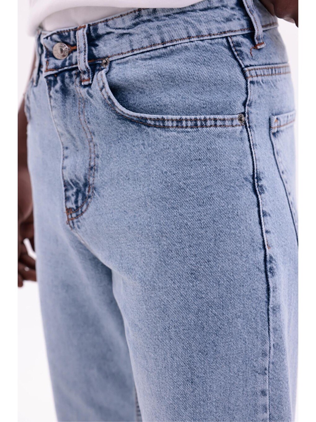 Mavi Erkek Baggy Bol Kesim Jean Pantolon-5