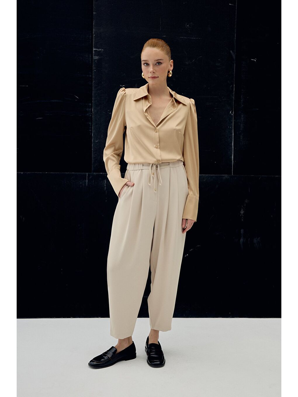 Talia Pantolon - Bej-2