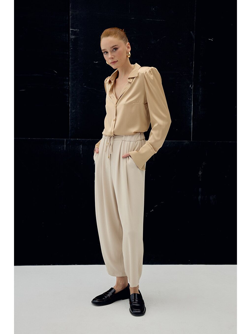 Talia Pantolon - Bej-3