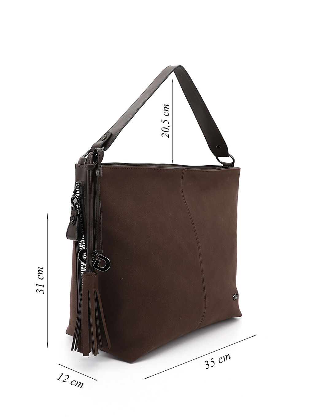 Kahverengi Kadın AÇIK KAHVERENGİ Püsküllü Omuz Çantası-1