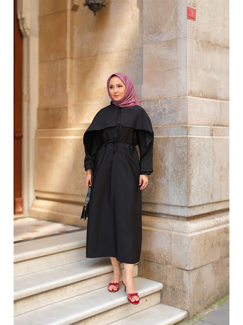 Kadın Lovise Rüzgarlık Elbise Siyah-2