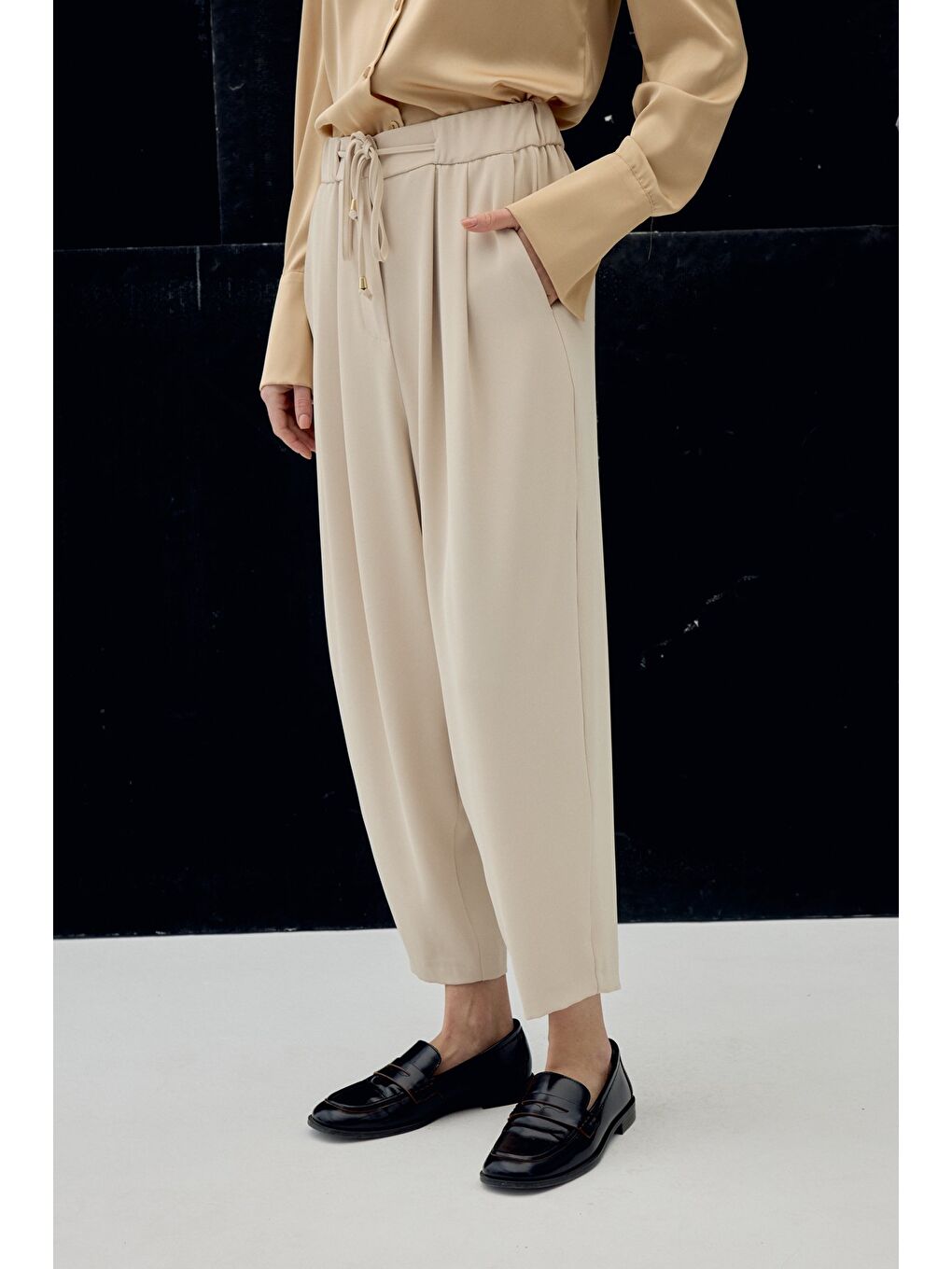 Talia Pantolon - Bej-5