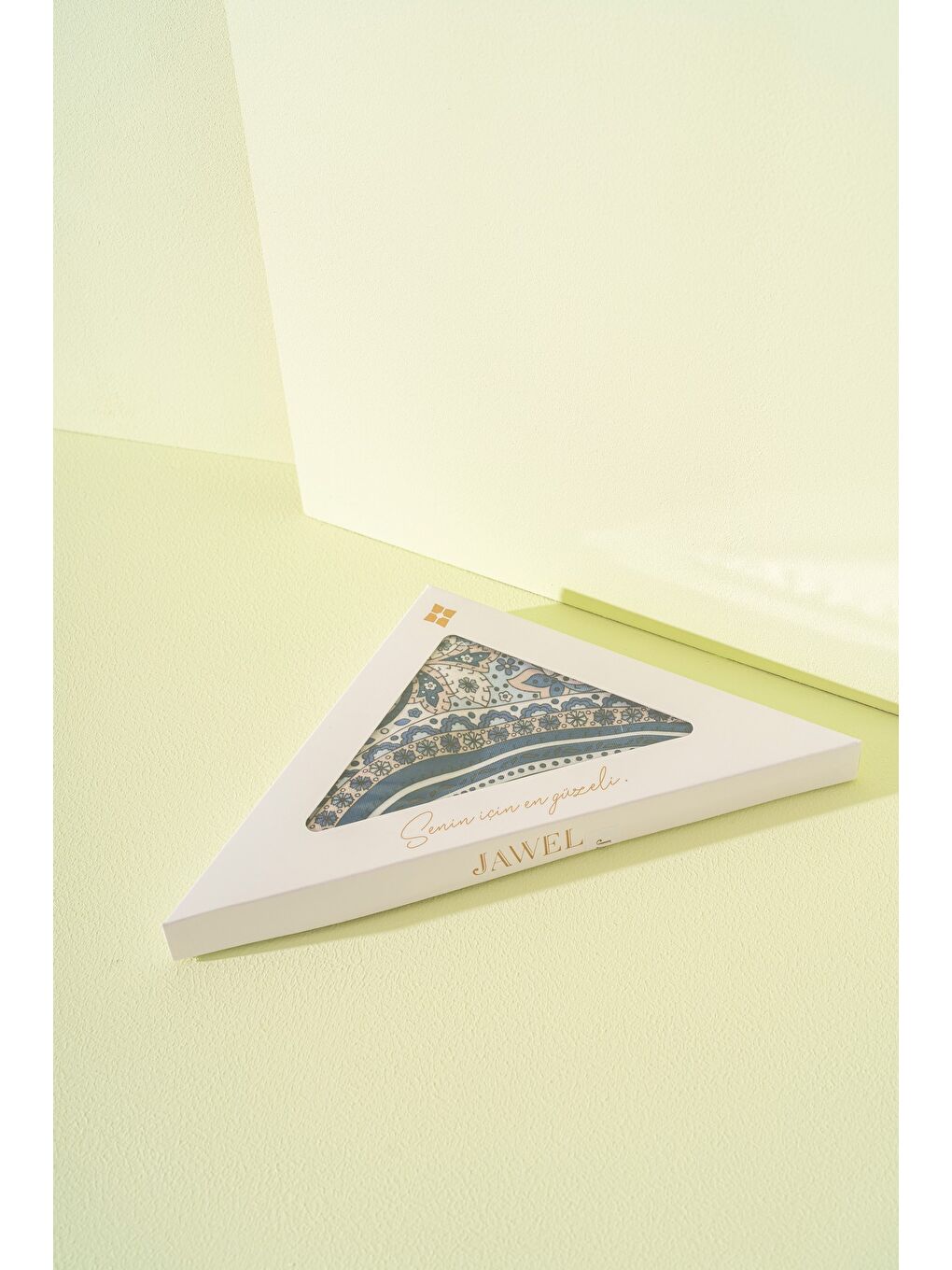 Mavi Kadın Etnik Desen Soft Alinda Şal-2