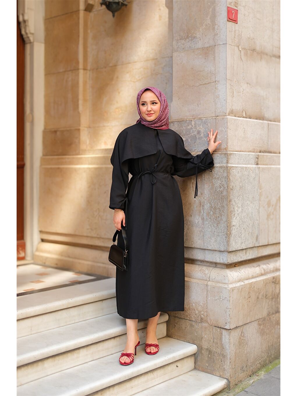 Kadın Lovise Rüzgarlık Elbise Siyah-3