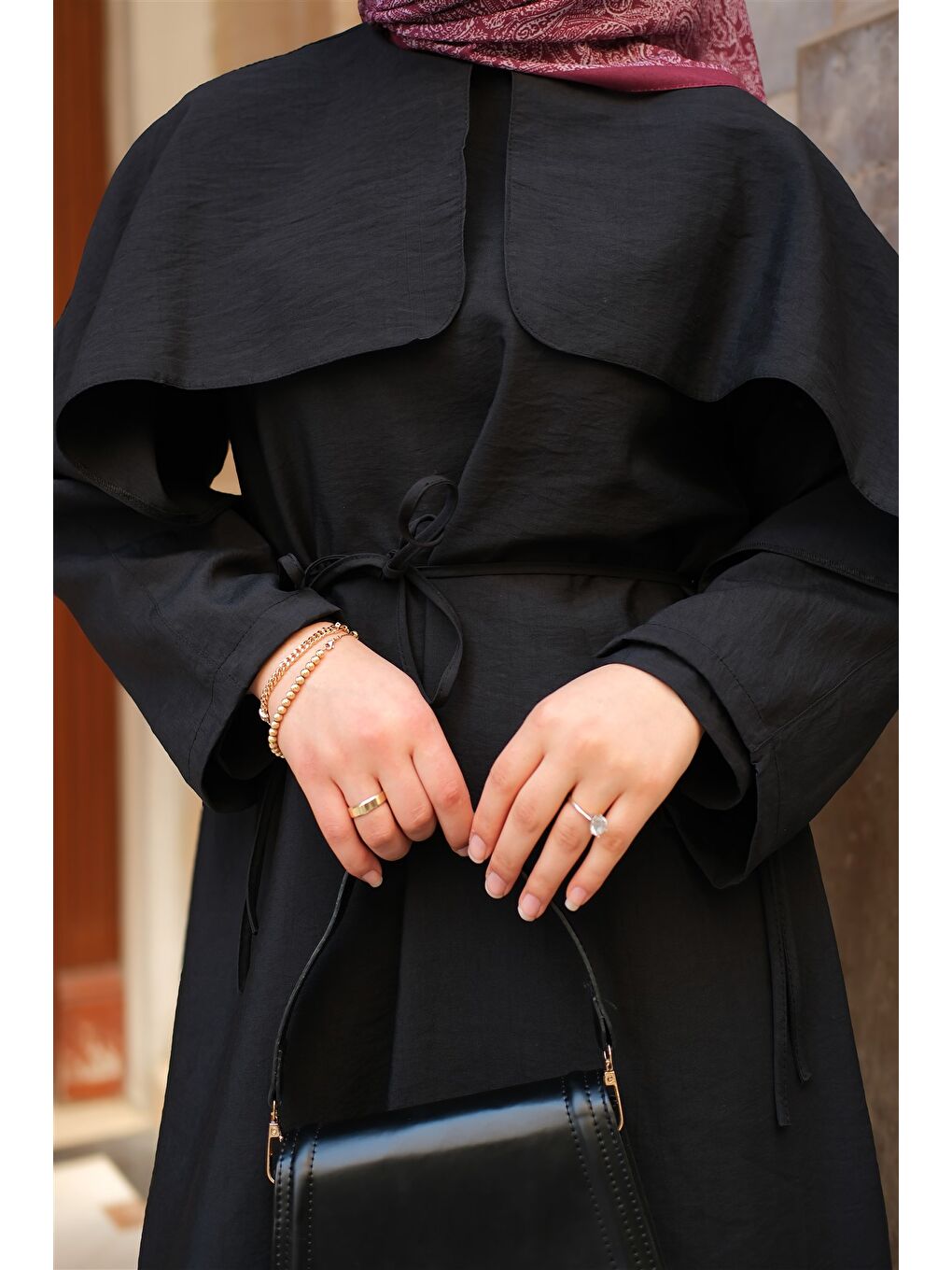 Kadın Lovise Rüzgarlık Elbise Siyah-4