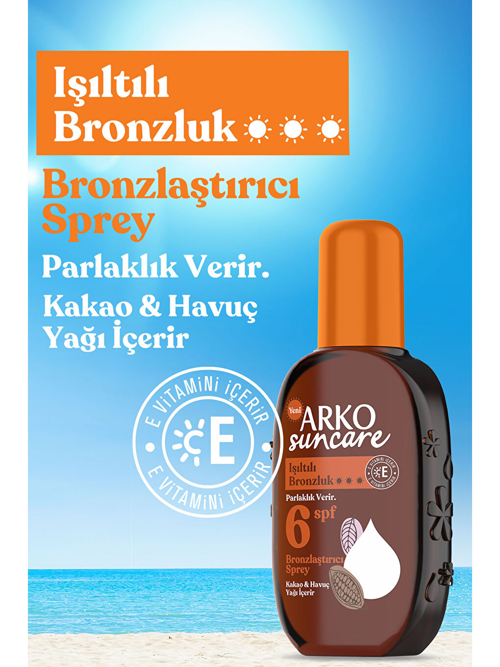 Arko Beyaz Spf6 Bronzlaştırıcı Güneş Yağı 220 ml&Spf30 Yüksek Korumalı Vücut Güneş Spreyi 200 ml Çanta Hediyeli - 2