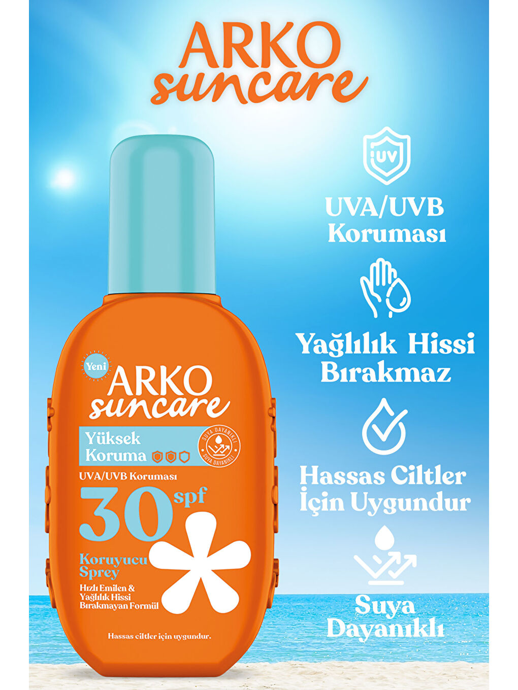 Arko Beyaz Spf6 Bronzlaştırıcı Güneş Yağı 220 ml&Spf30 Yüksek Korumalı Vücut Güneş Spreyi 200 ml Çanta Hediyeli - 3