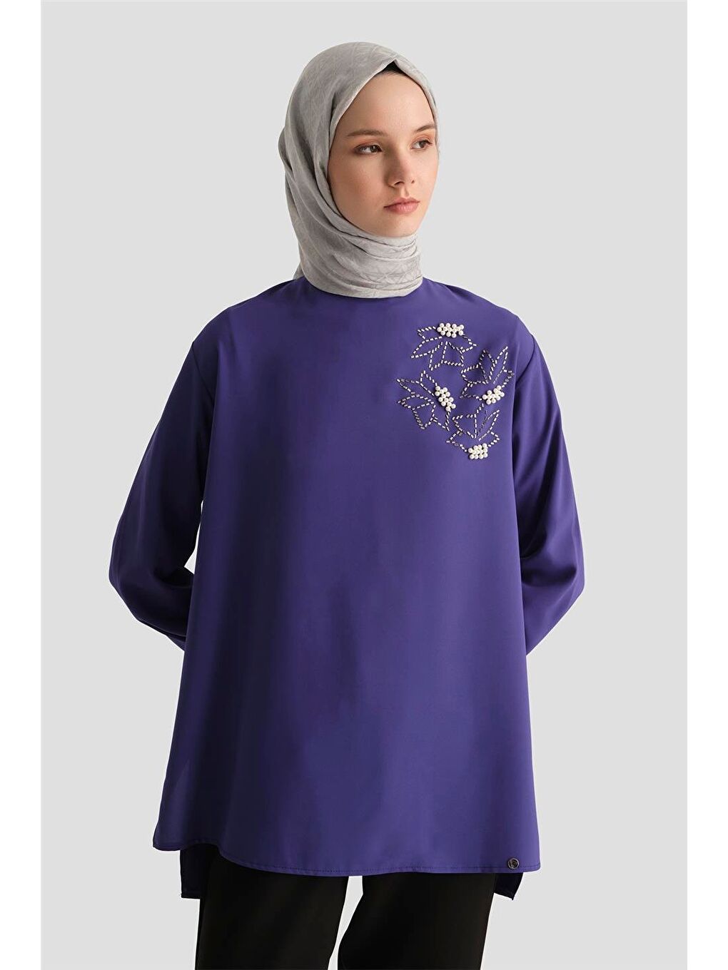 Trend Tunik 25Yt443 Morcivert-1