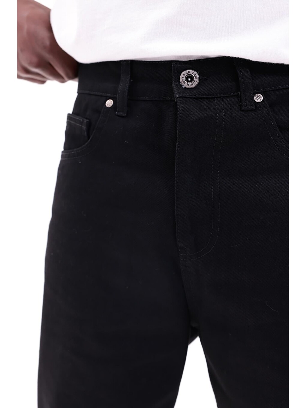 Siyah Erkek Baggy Bol Kesim Jean Pantolon-1