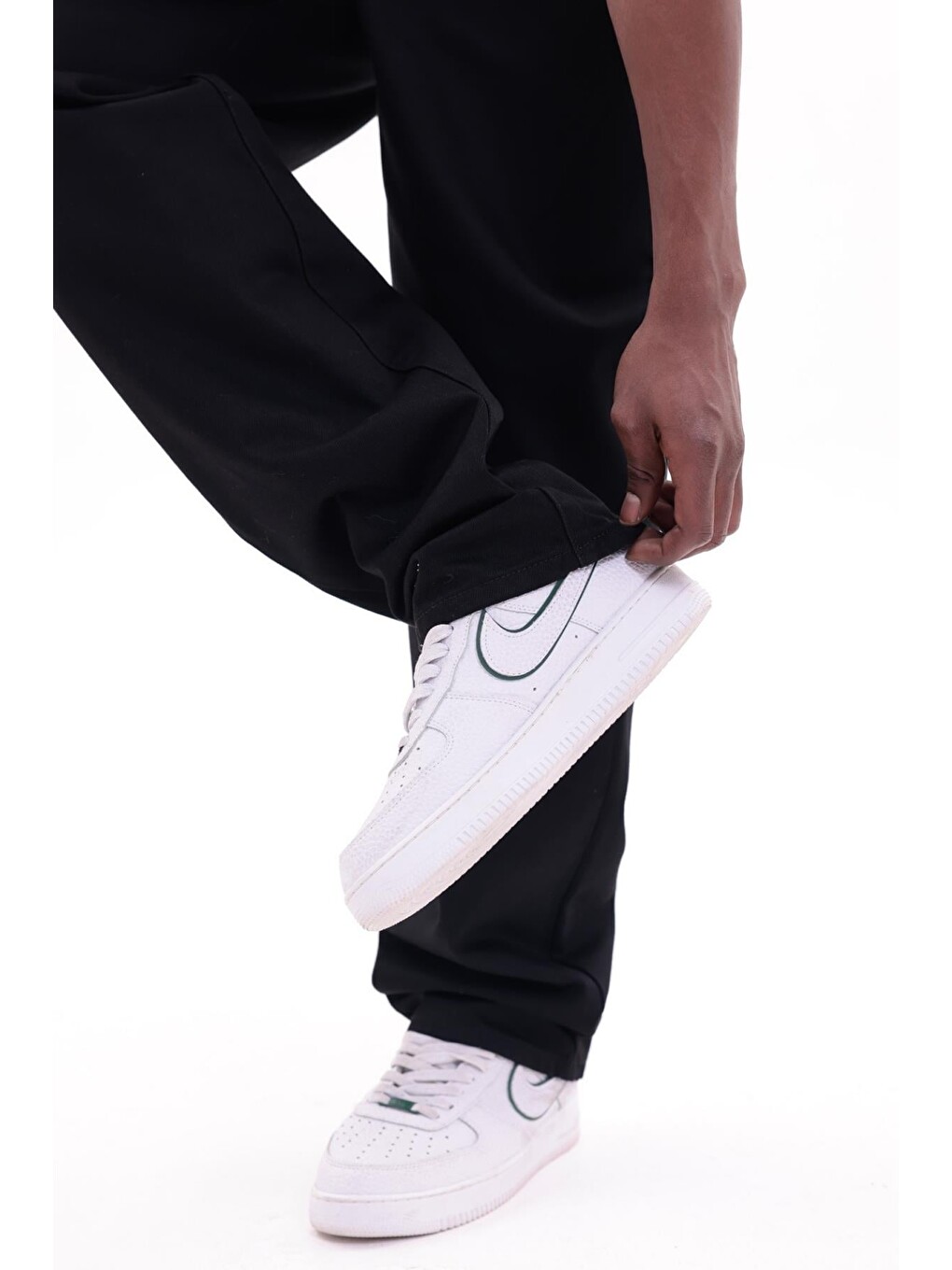 Siyah Erkek Baggy Bol Kesim Jean Pantolon-5