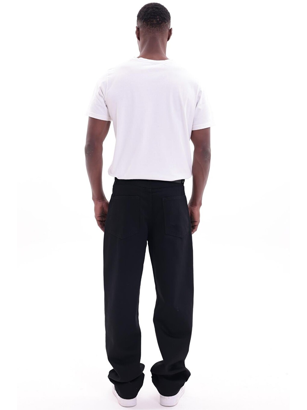 Siyah Erkek Baggy Bol Kesim Jean Pantolon-6