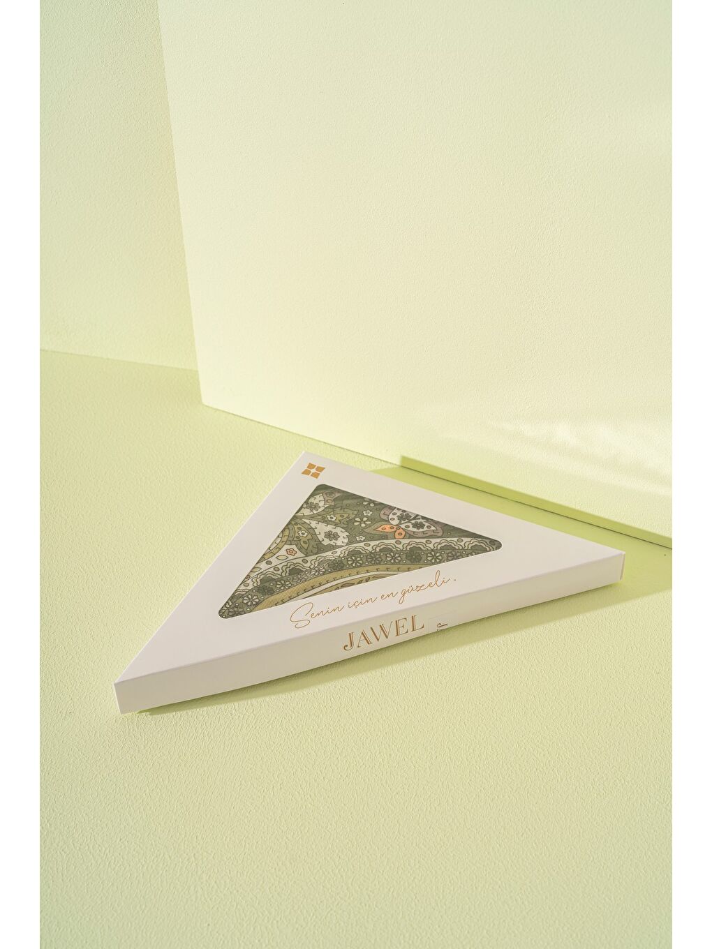 Haki Kadın Etnik Desen Soft Alinda Şal-2