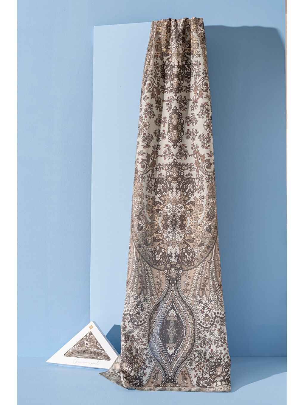 Haki Kadın Etnik Desen Soft Alinda Şal