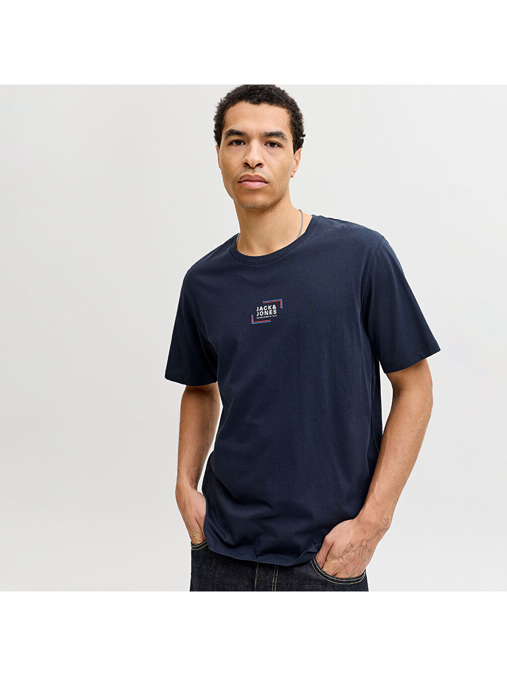Corp Graphic Erkek Lacivert Tişört-3