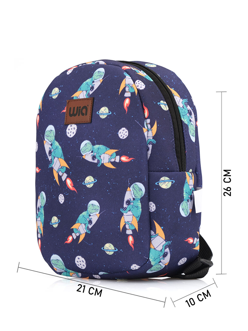 Lacivert Eğlenceli Baskı Tek Bölmeli Kreş Çanta-4