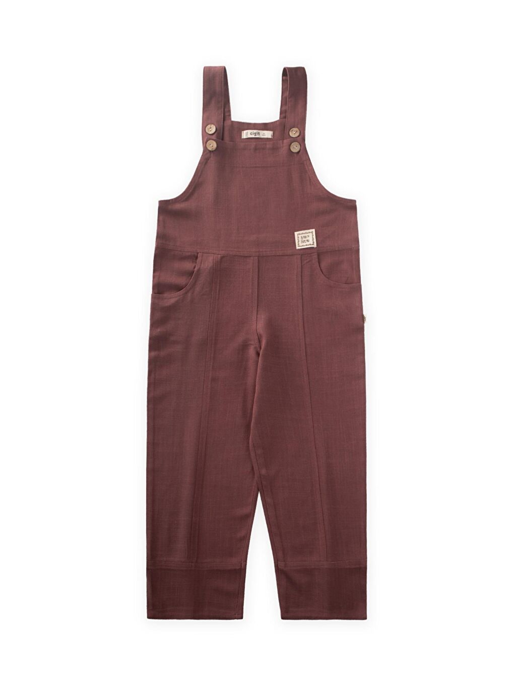 Mürdüm Erkek Çocuk Keten Salopet