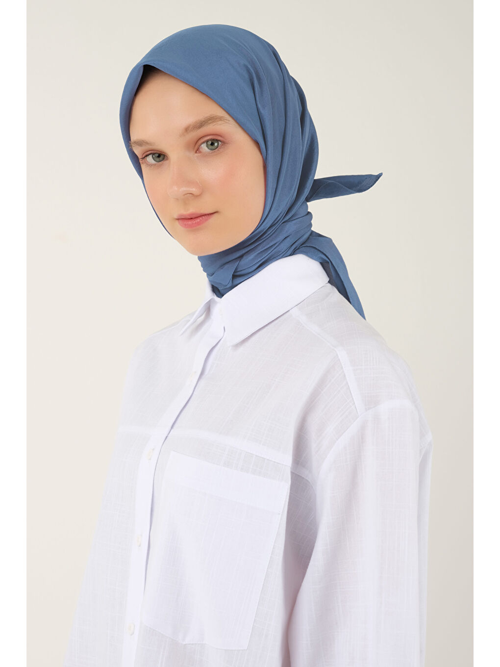 Soft Kraş Eşarp Mavi