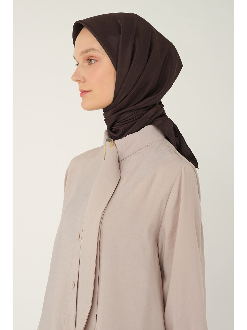 Kahverengi Soft Kraş Eşarp Acı Kahve-1