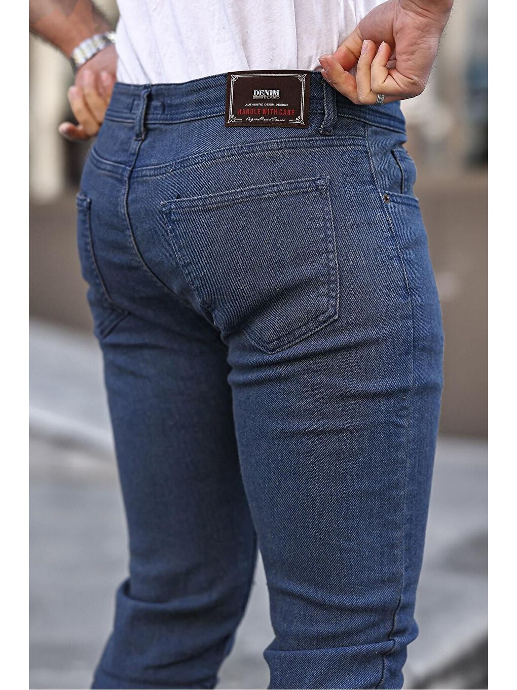 Turkuaz Slim Fit Elastanlı Erkek Jean Pantolon-2