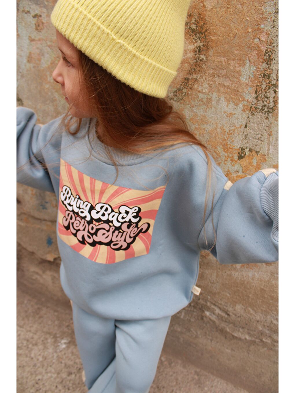 Yeşil Mavi Retro Baskılı Çocuk Alt Üst Takım-6