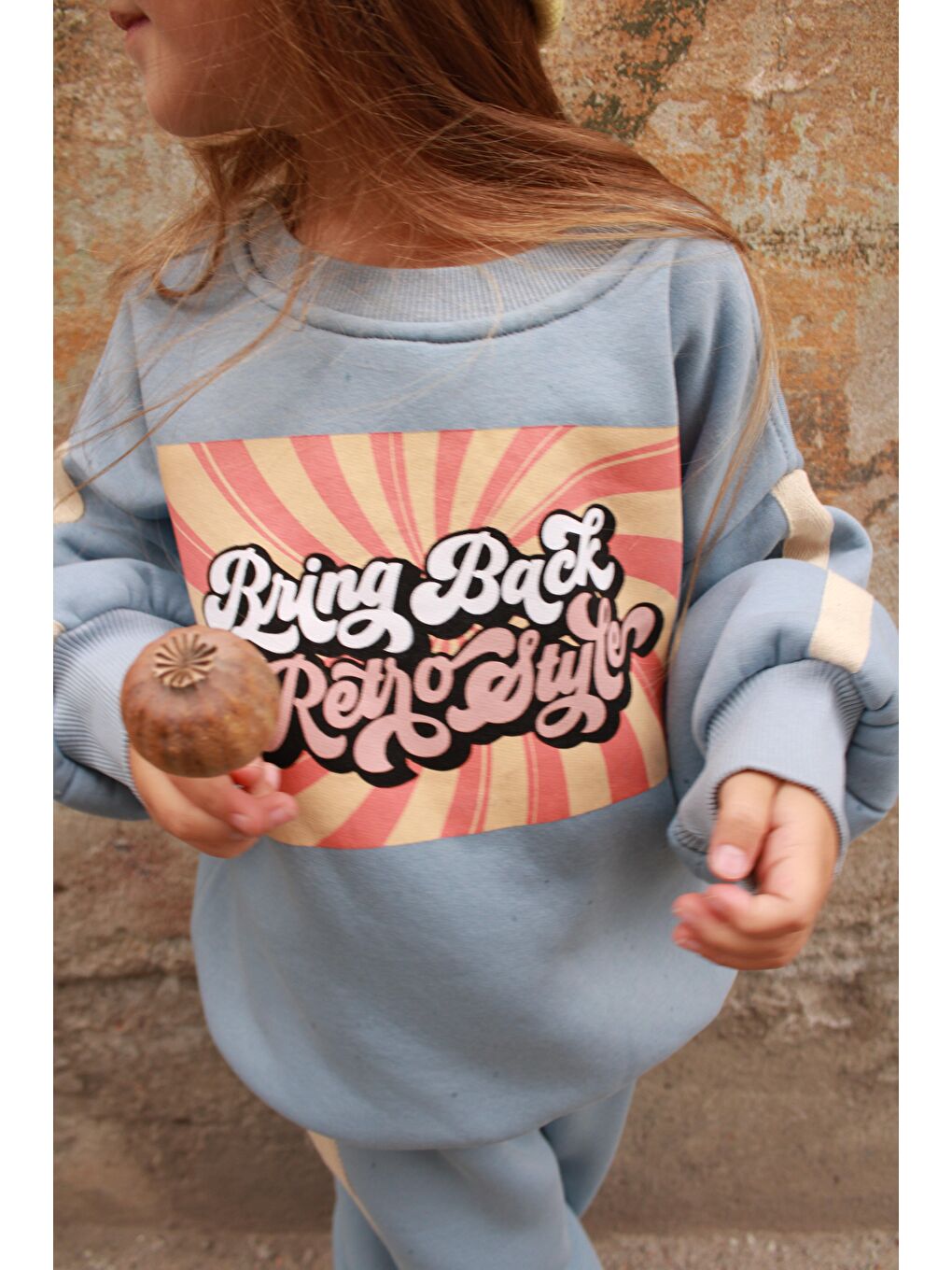 Yeşil Mavi Retro Baskılı Çocuk Alt Üst Takım-7