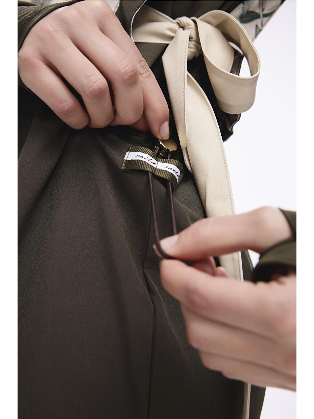 Kurdela Detaylı Haki 5 Parça Tam Tesettür Mayo Takımı 5008-6