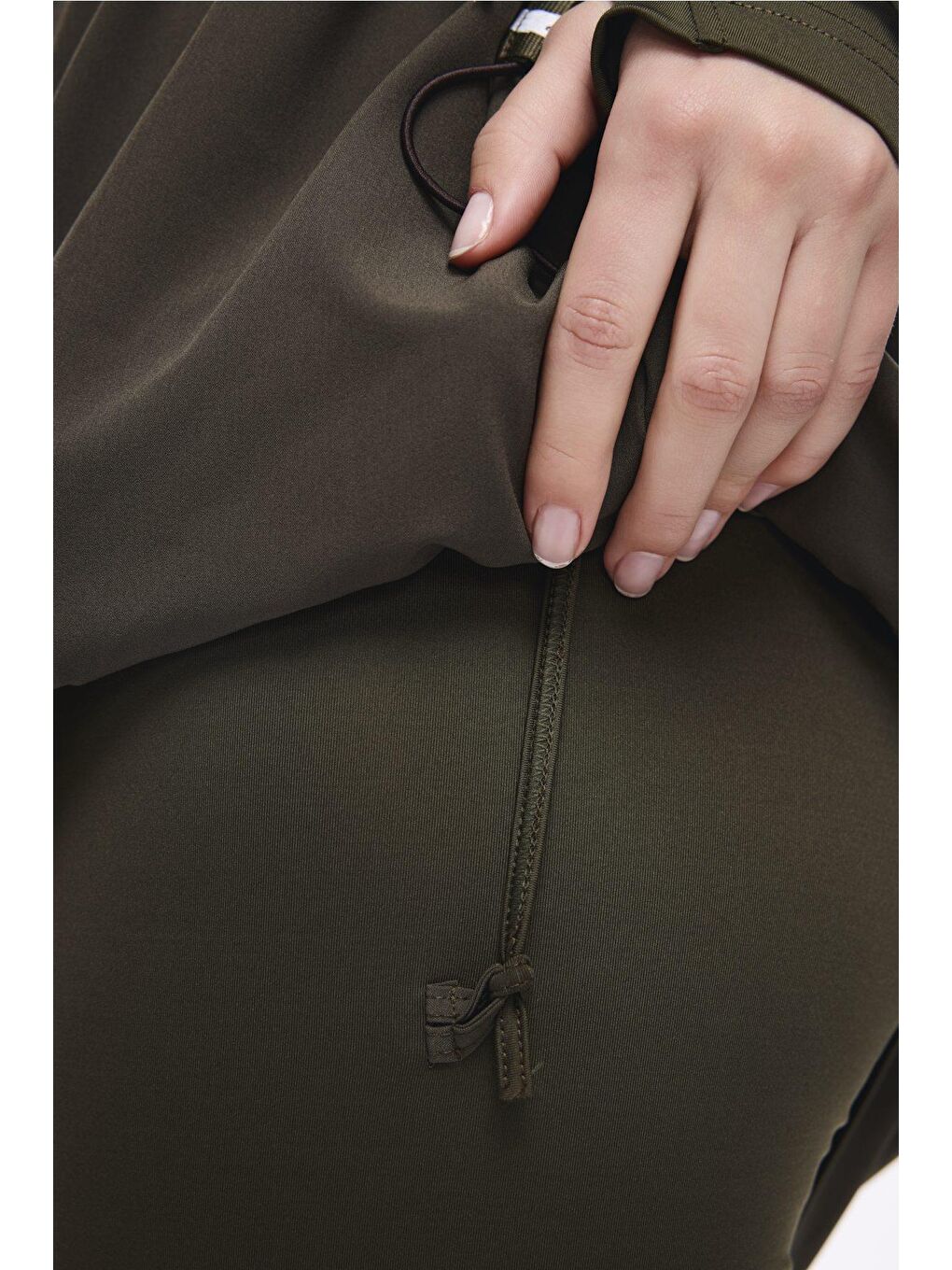 Kurdela Detaylı Haki 5 Parça Tam Tesettür Mayo Takımı 5008-8