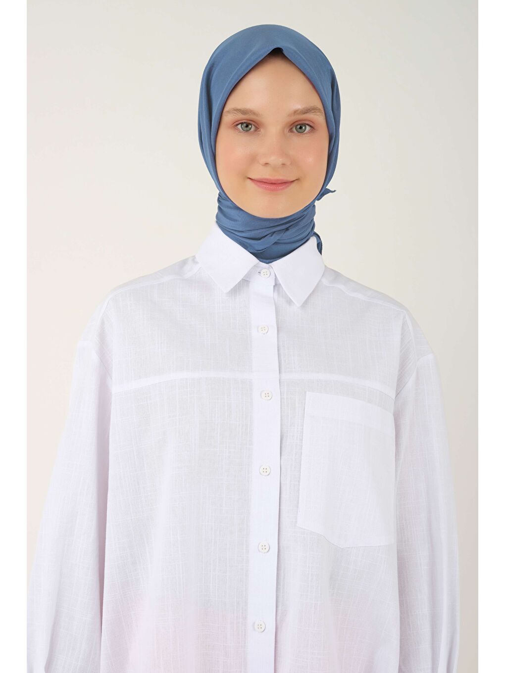 Soft Kraş Eşarp Mavi-2