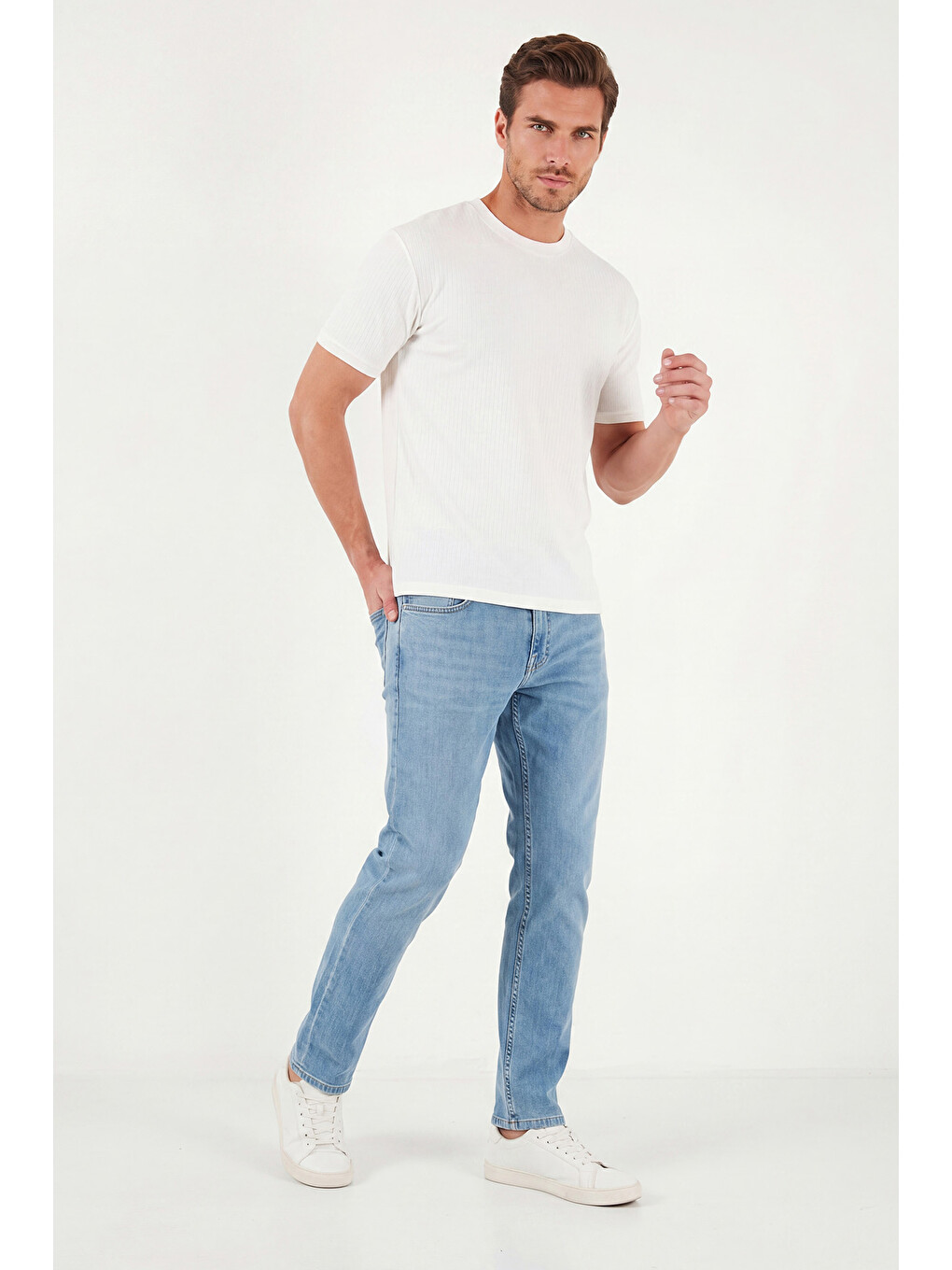 Mavi Pamuklu Normal Kalıp Normal Bel Pantolon 2203C512PARMA-3