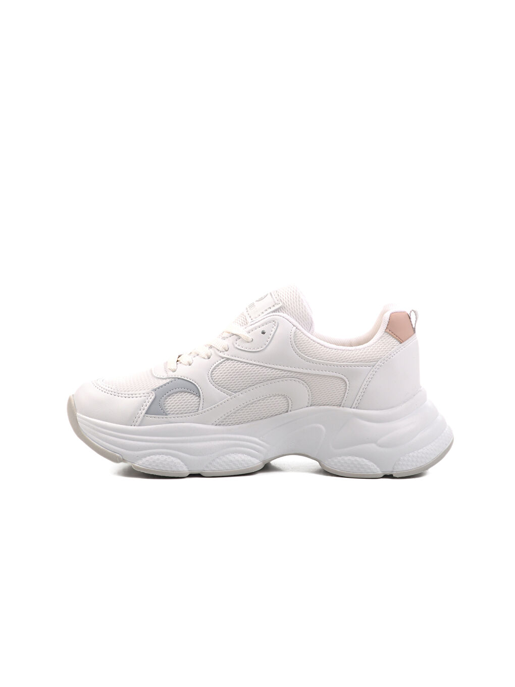 Beyaz Mavi Fileli Kadın Spor Ayakkabı 164 G-1