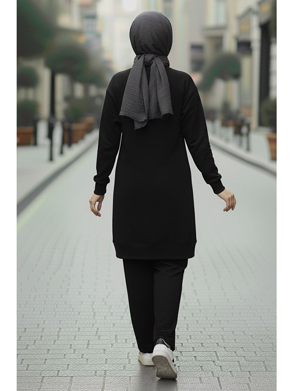 Tunik Pantolon Modal İkİli Takım Siyah - 28004-SIYAH-2