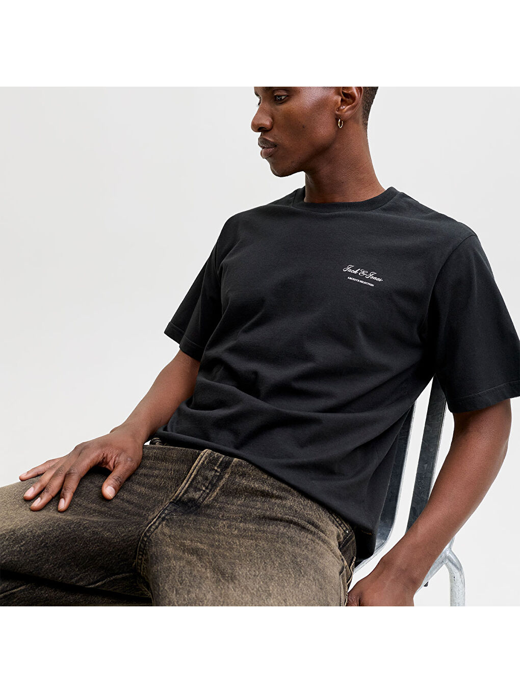 Archive Graphic Erkek Siyah Tişört-3