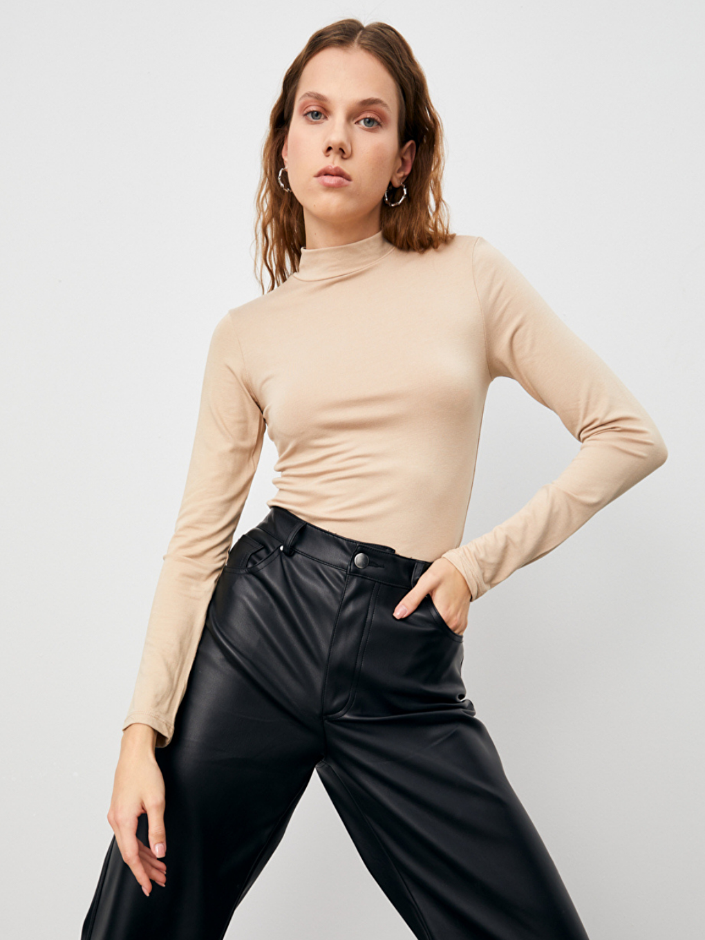 Ekru Kadın Krem Bluz-3