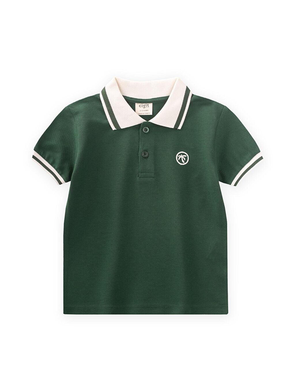 Haki Erkek Çocuk Polo Yaka Tişört