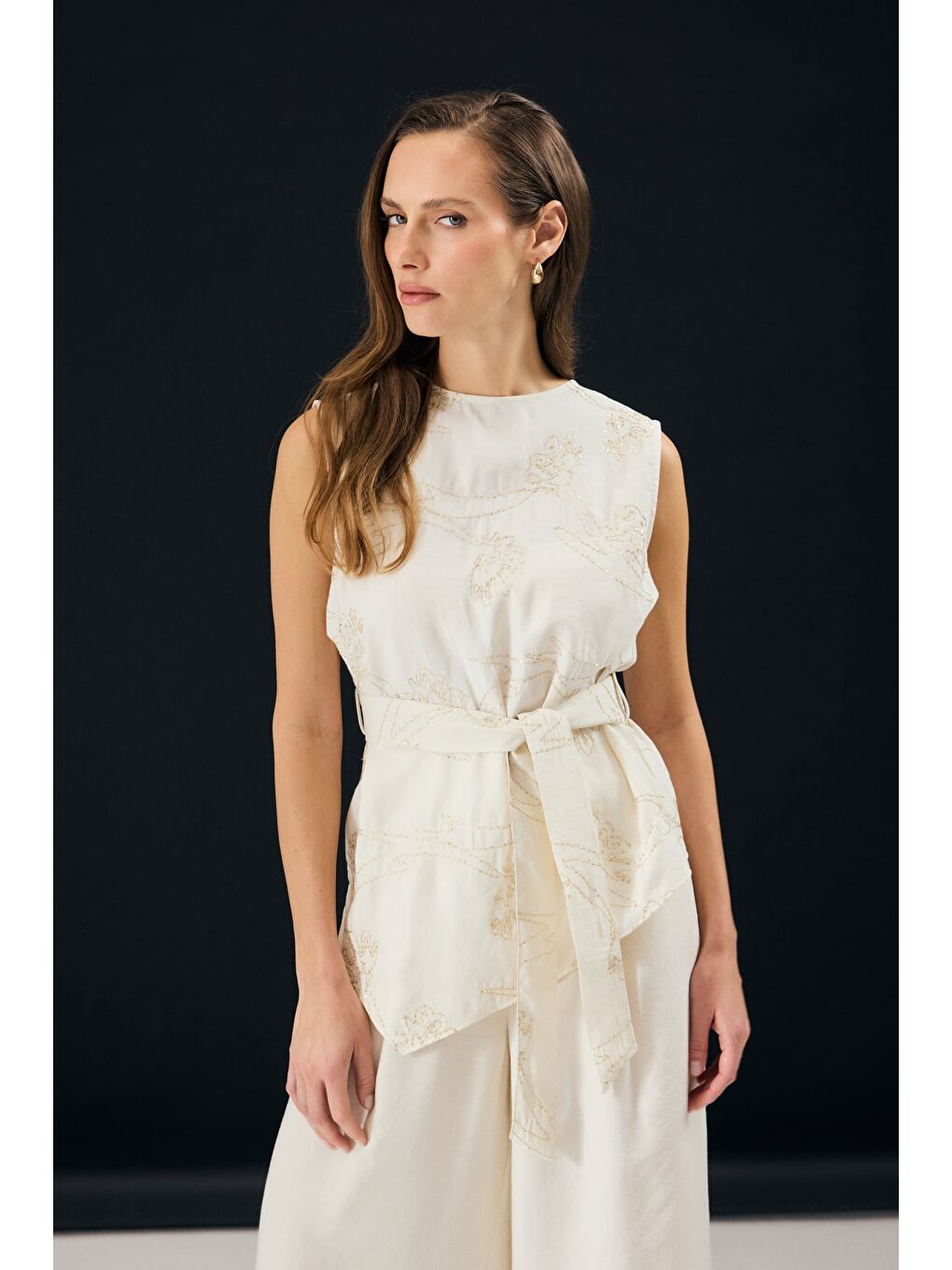 Bej Dina Bluz - Taş-2