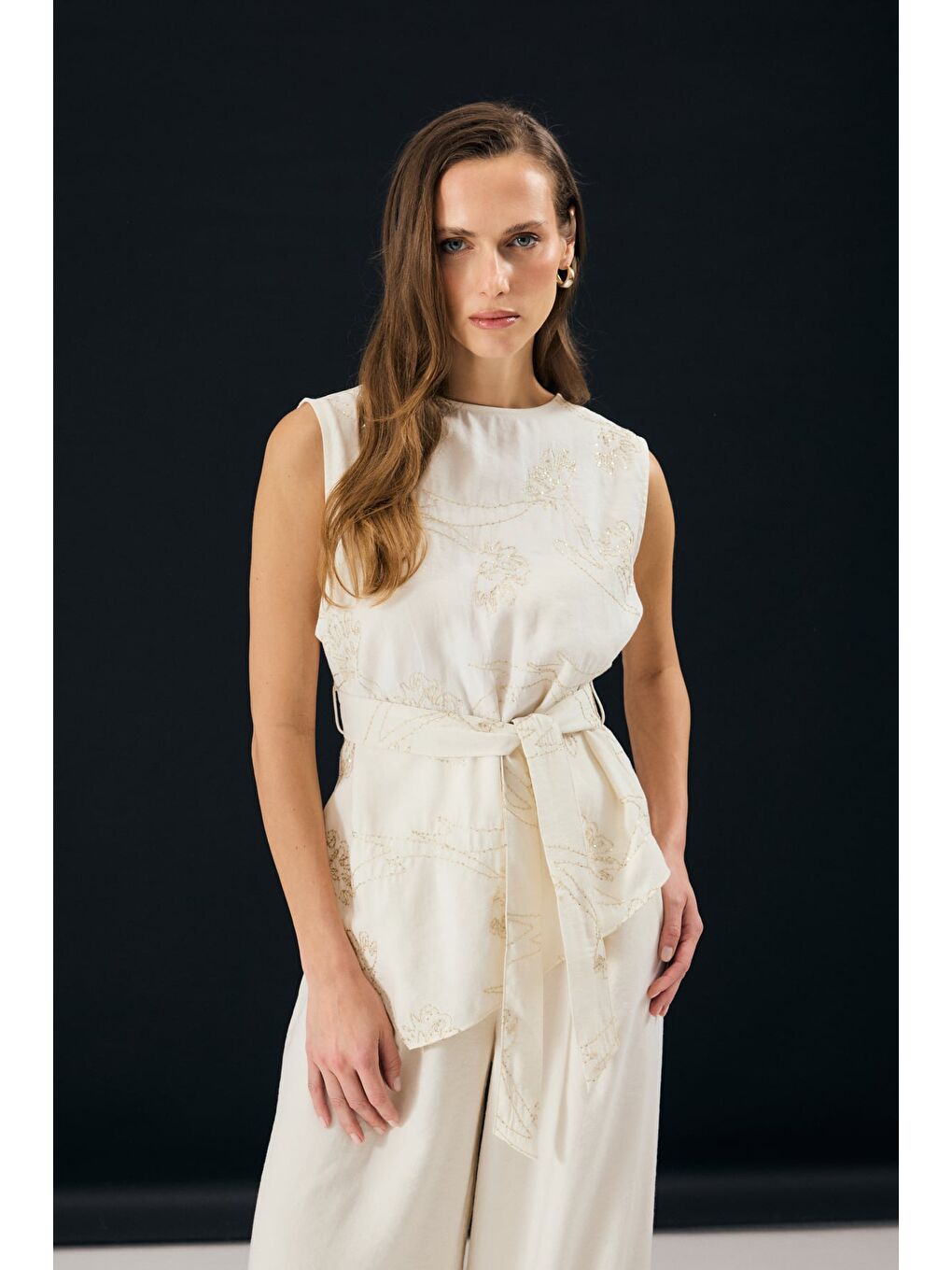 Bej Dina Bluz - Taş-3