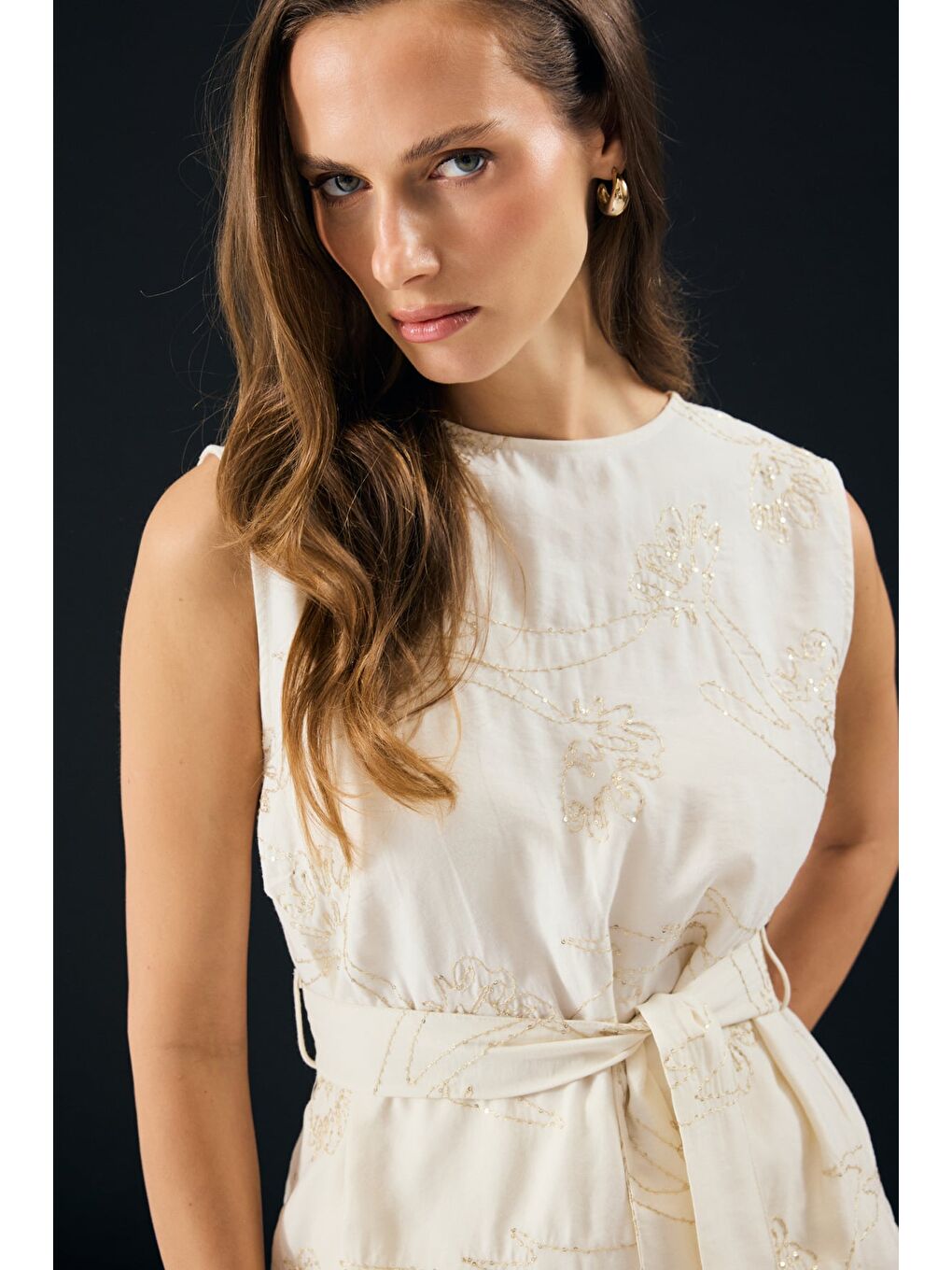 Bej Dina Bluz - Taş-4