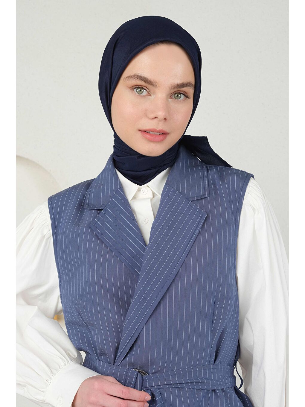 Soft Kraş Eşarp Ofis Lacivert