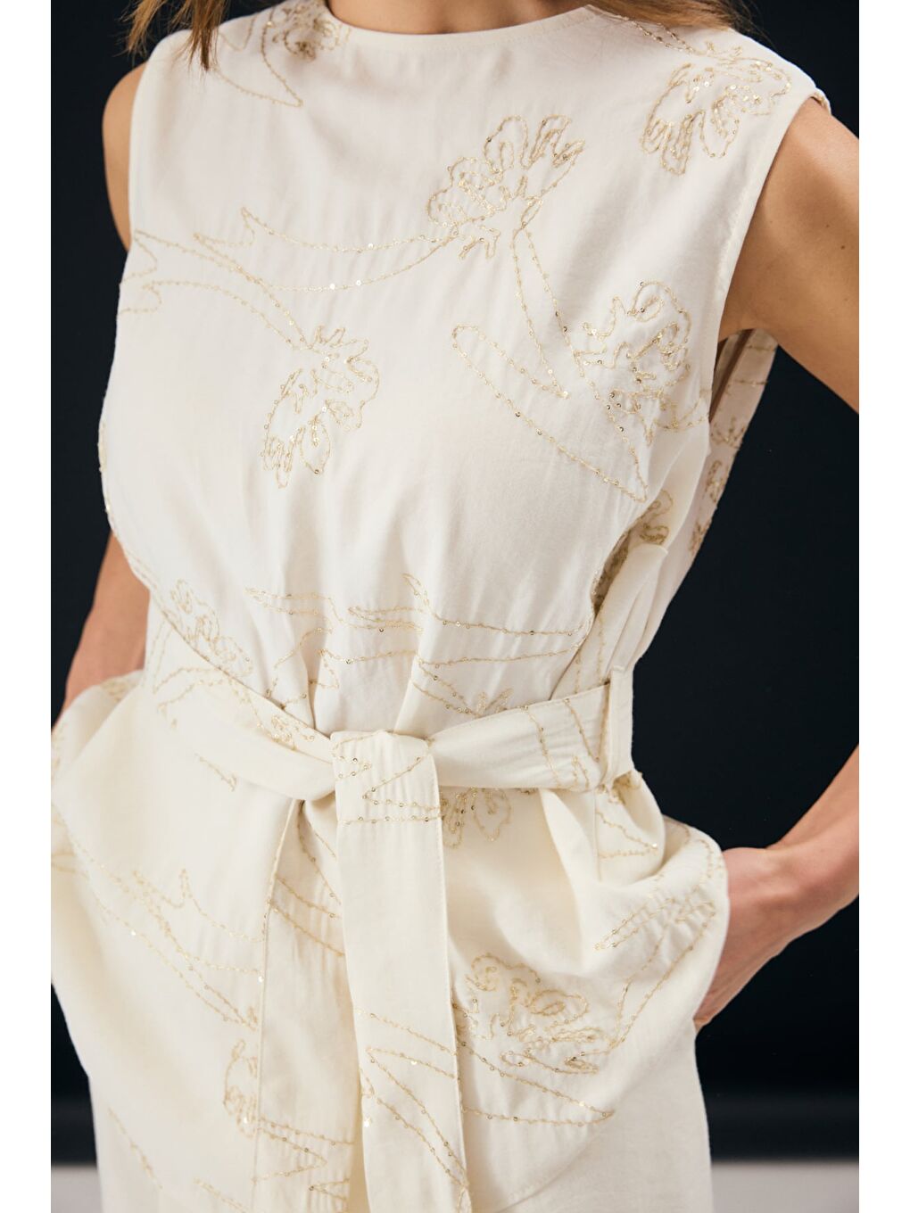 Bej Dina Bluz - Taş-5