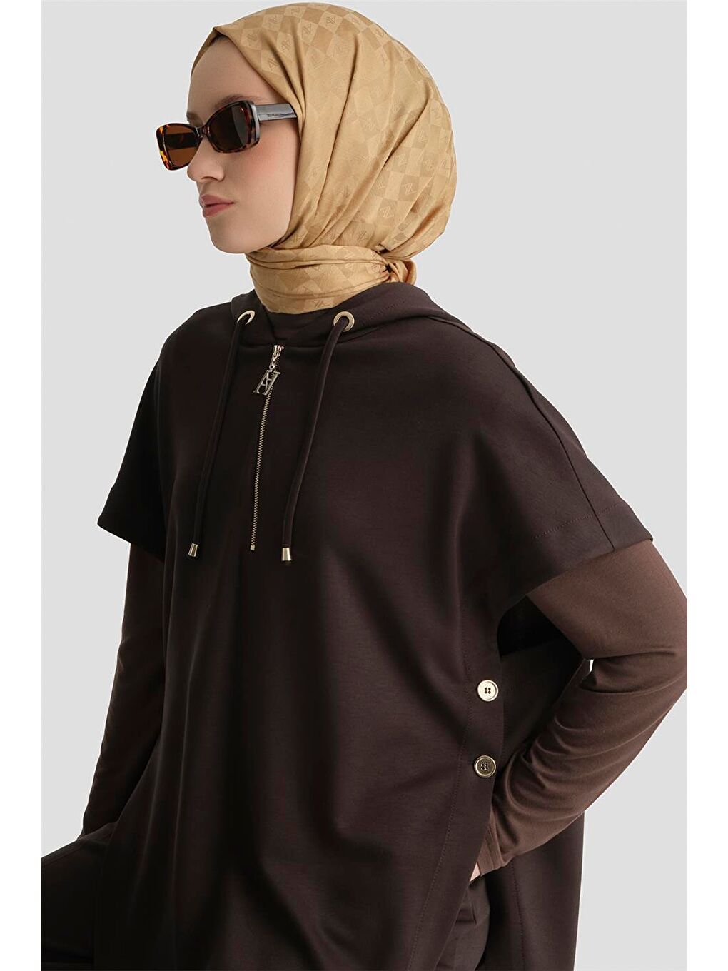 Kahverengi Modal Örme Takım Acı Kahve-2