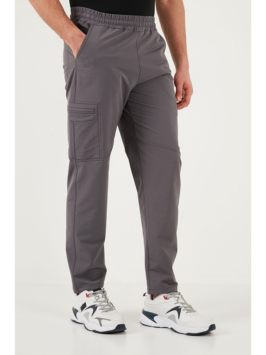 Gri Regular Fit Normal Bel Cep Detaylı Pantolon 693150-2