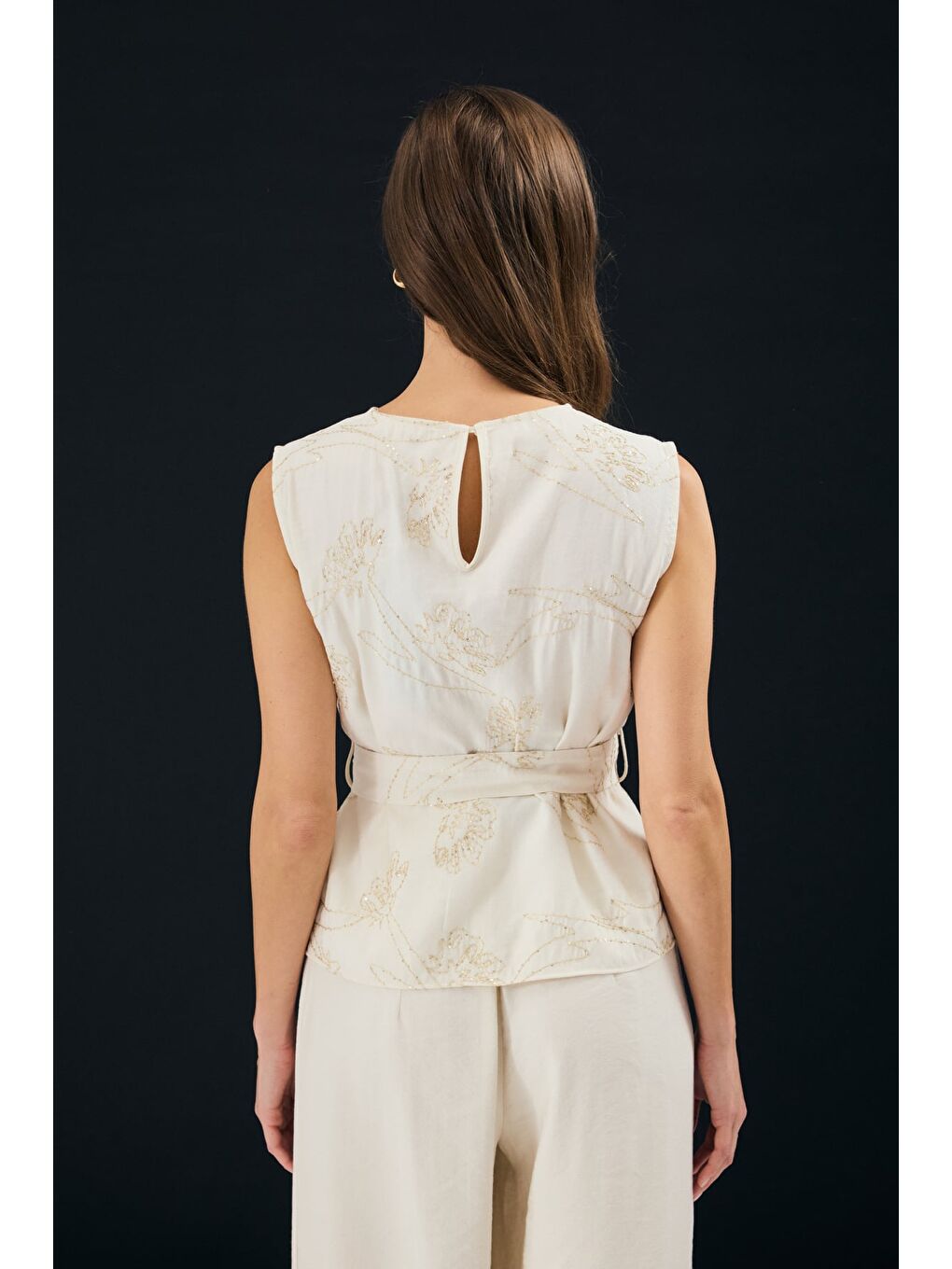 Bej Dina Bluz - Taş-7