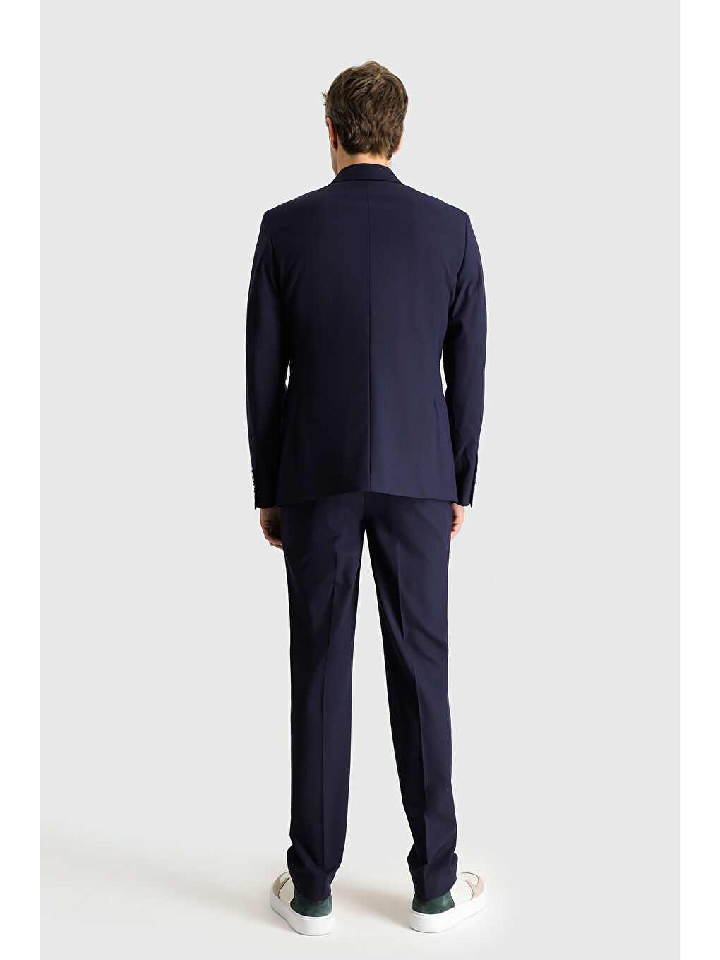 Lacivert Muscle Fit Süper Esnek Takım Elbise-3