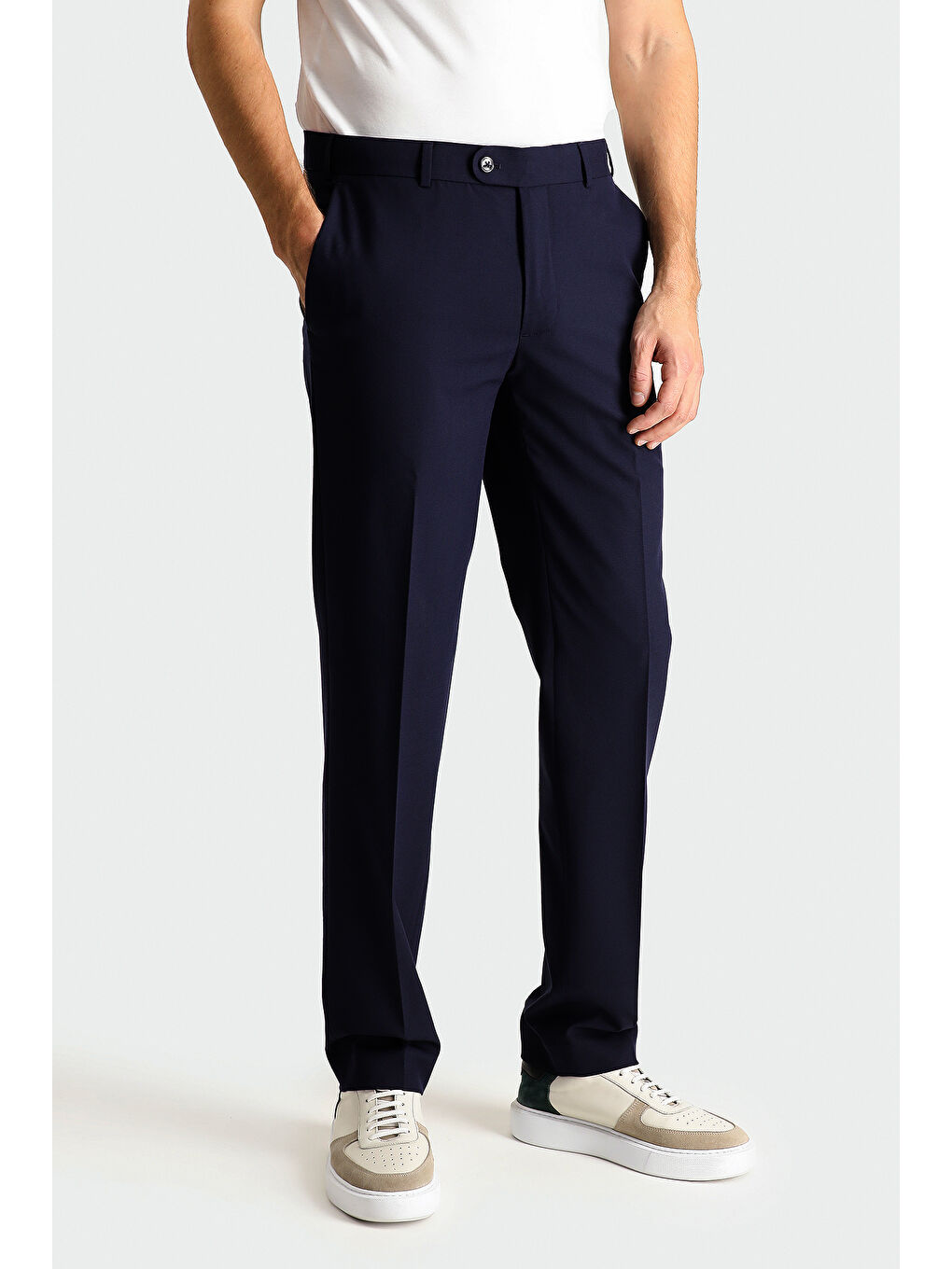 Lacivert Muscle Fit Süper Esnek Takım Elbise-4